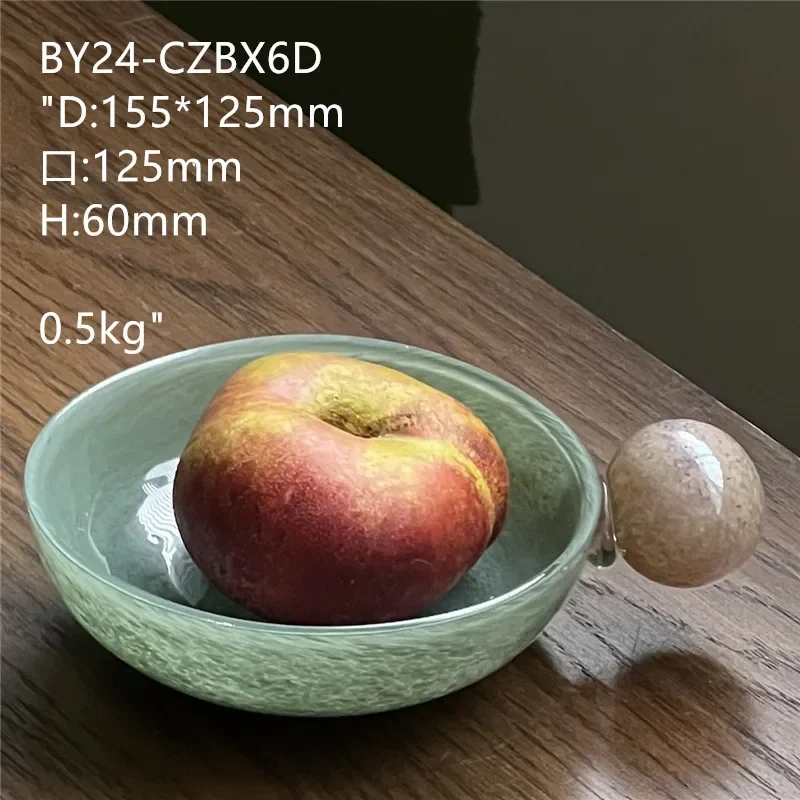 

Luxury Retro Design Mini Fruit Plate with Dual Colors for Home Decoration Hotel Dining Room Tabletop Display