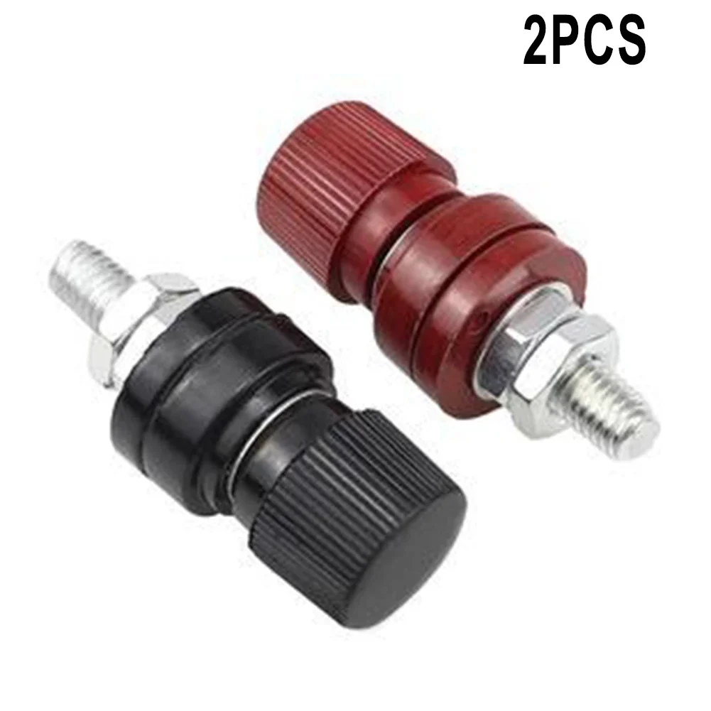 

2PCS M6/M8/M10 Lithium Battery Welding Power Clip Terminal Connector Pure Copper Winding Screw Fire Retardant Terminal Block