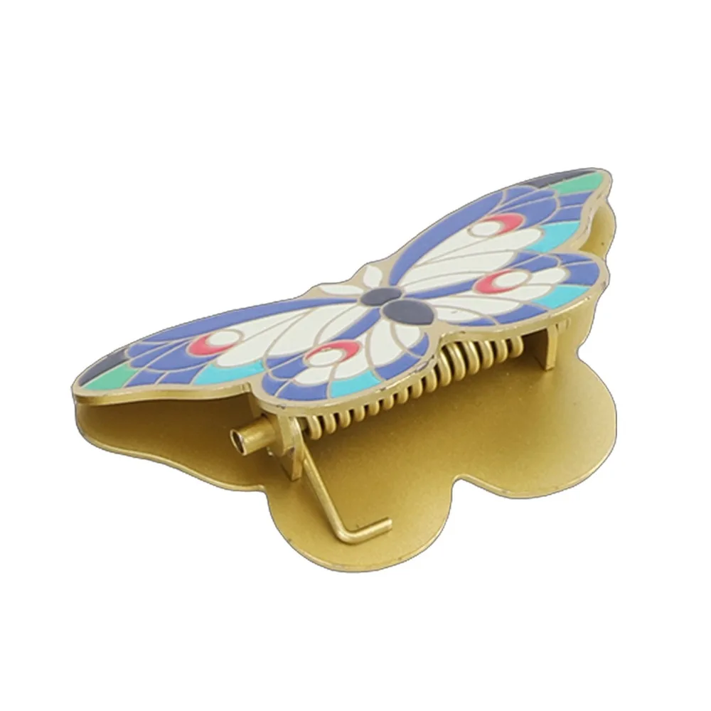 4pcs Practical Butterfly Alloy Book Clips Enamel Coated colored Paper Clips Binder Clips For Office