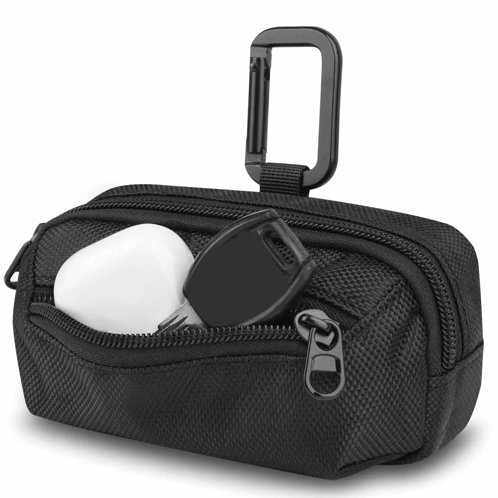 

Travel Case for Heart Rate Monitor Chest Strap Protection Oxford with Carabiner Container,Carrying Bag for Camping Trip Keys