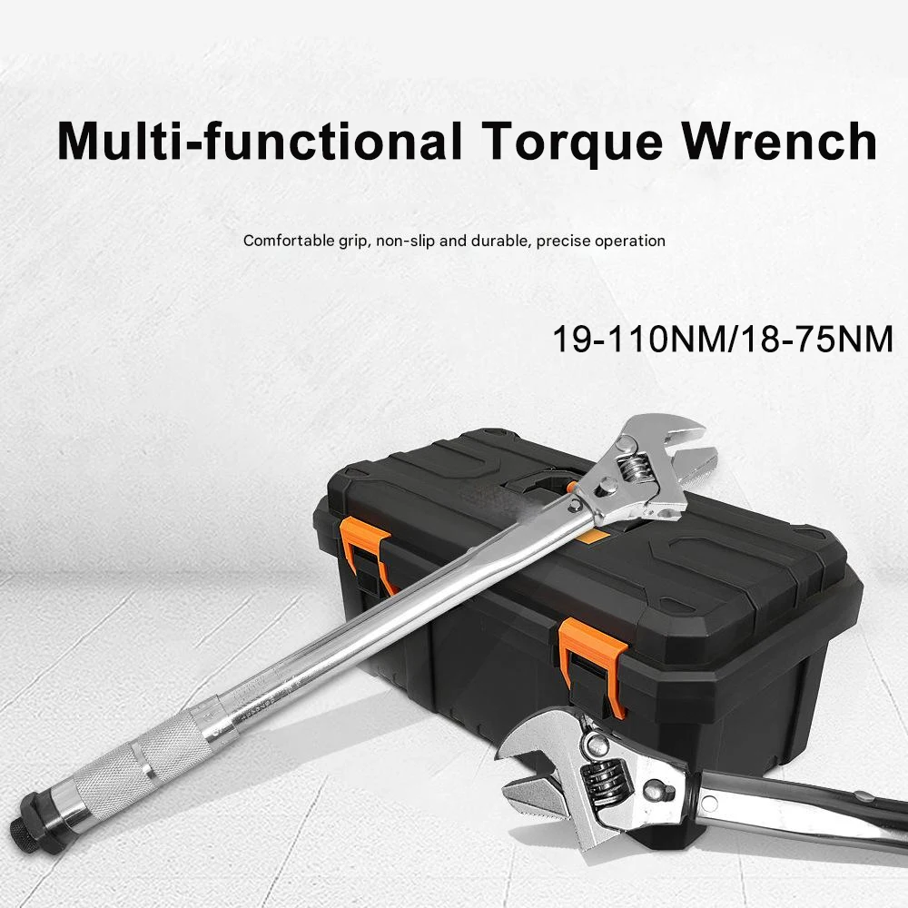 

Динамометрический ключ Регулируемый динамометрический ключ Hvac Противоскользящий инструмент для ремонта открытого конца для мини-разъемной системы переменного и системы Hvac 19-110NM/18-75NM