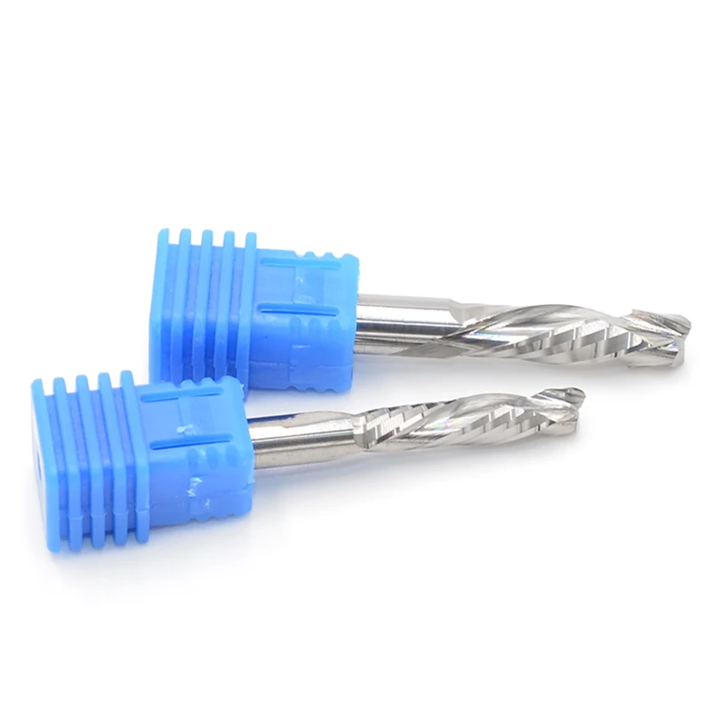 6*22Mm Solide Carbide Hai Flute Lên Xuống Cắt Cấp Cối Xay Khắc Bit, Nén CNC Cắt