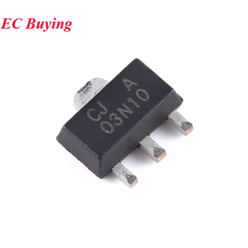 20Pcs/5pcs CJA03N10S 03N10 03N10S SOT-89-3L N-channel 100V 3A MOSFET Field Effect Tube Chip IC