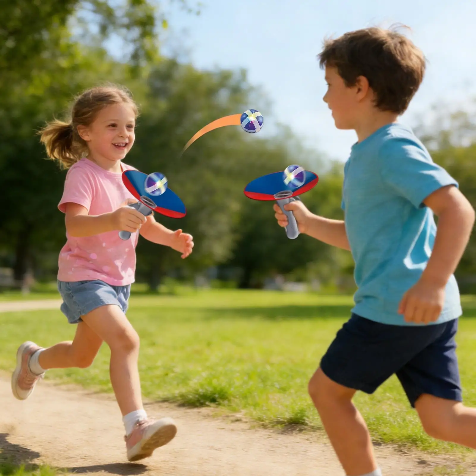 Toss and Catch Ball Set Outside Toys for Kids Ages 3-6 Outdoor Games Parent Child Interactive Sports Toys Birthday Gift