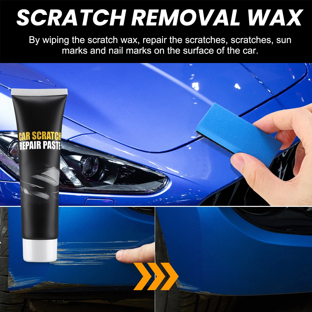 Car Scratch Remover Car Polishing Paste with Sponge Car Body Paint Care Kit  Repair Paste Car Beauty Renovation 120g