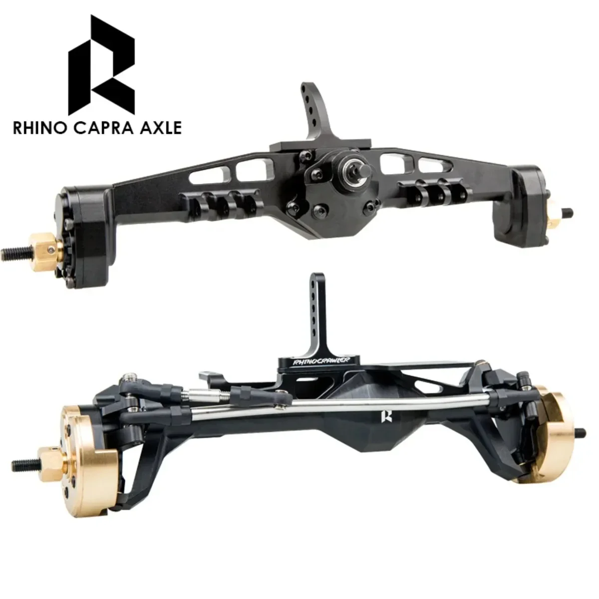 RhinoRC Crawler Shafty Full Kit,With Capra Axles 80A ESC S12 Motor,Gearbox Set,Shock Absorber,Drive Shaft,Servo