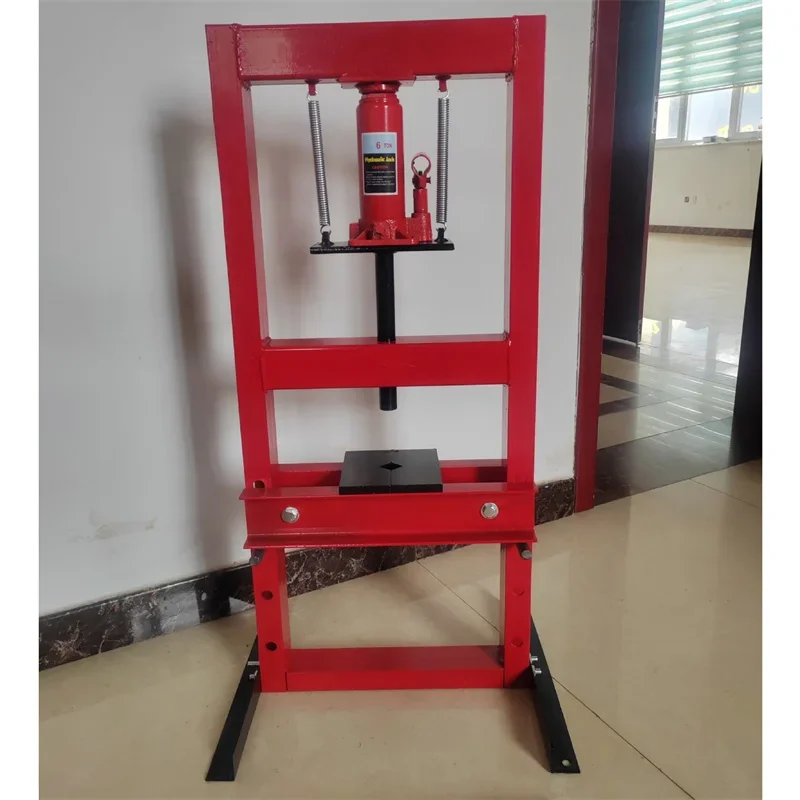 Adjustable Press with Plates 6T/12T for Garages or Professional Shops Hydraulic H-Frame Benchtop Press Stand Garage Floor