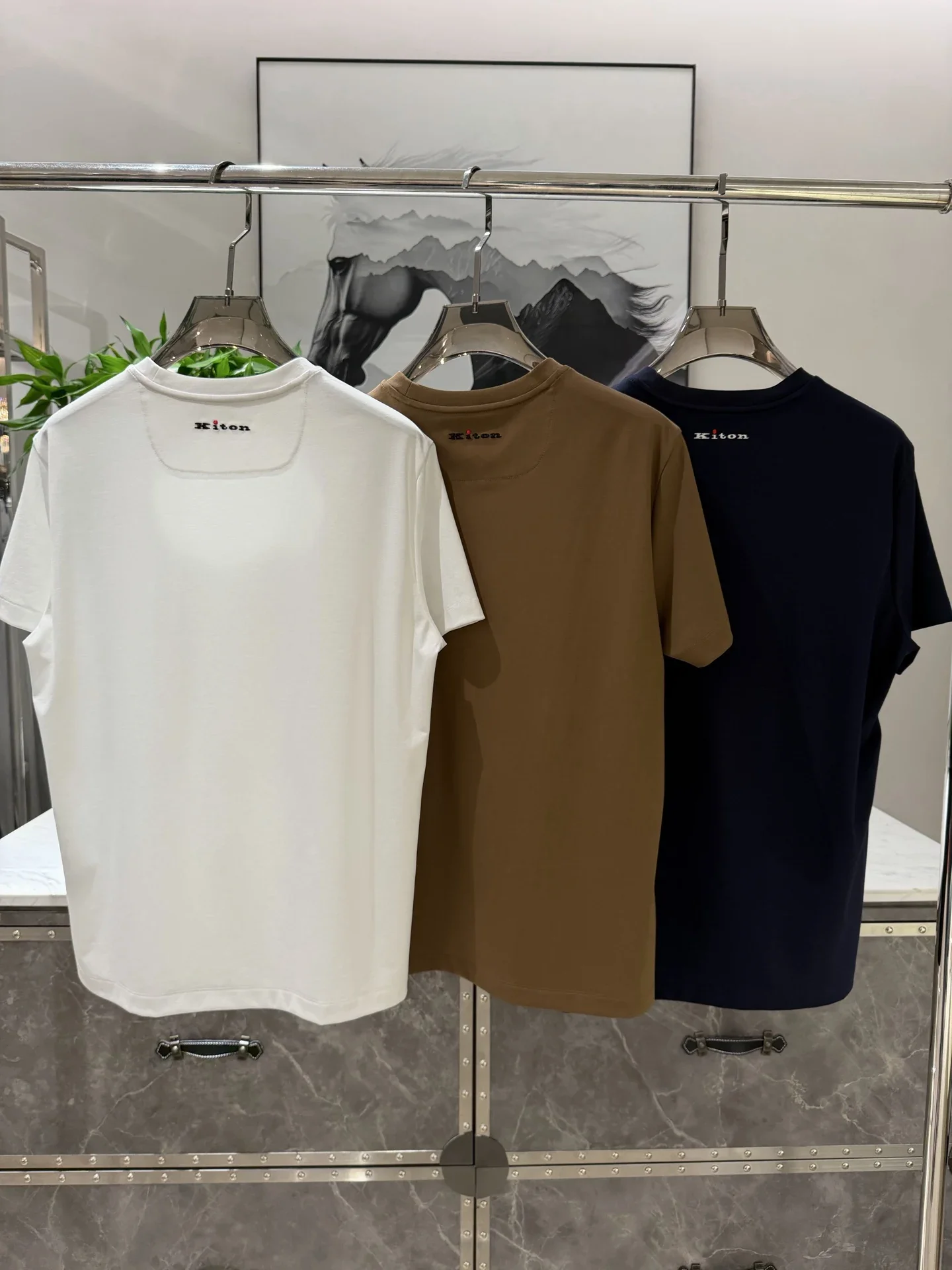 Kiton short-sleeved 26ss spring and summer new old money simple and comfortable men's short-sleeved T-shirt
