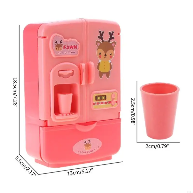 K9FFガールズファースト冷蔵庫冷蔵庫のふりをする子供のロールプレイングキッチンリアルなドールハウスビンテージヴィンテージフリーザー
