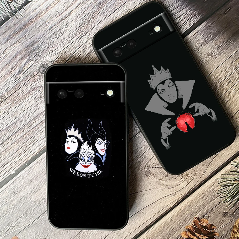 Maleficent Usula Disney For Google Pixel 8 7A 7 6A 6 5A 5 4 4A XL 5G Black Silicon Shockproof Shell Soft Phone Case