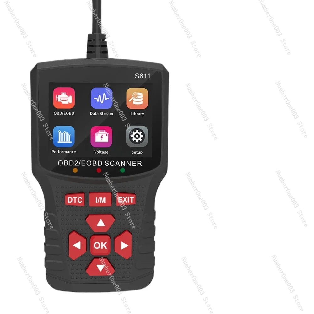 

S611 OBDII EOBD Code Reader Автомобильный портативный диагностический прибор для обнаружения неисправностей