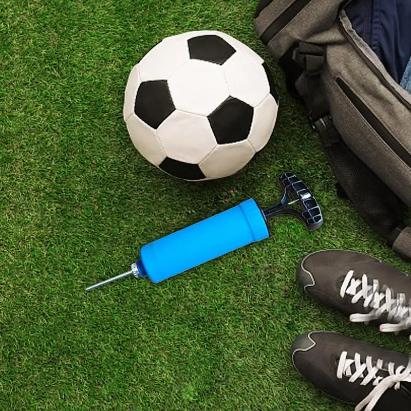 Soccer Ball Pump Portable Small Hand Pump Fashionable Blue Air Pump With Needle Wear-Resistant Hand Pump For Basketball Soccer