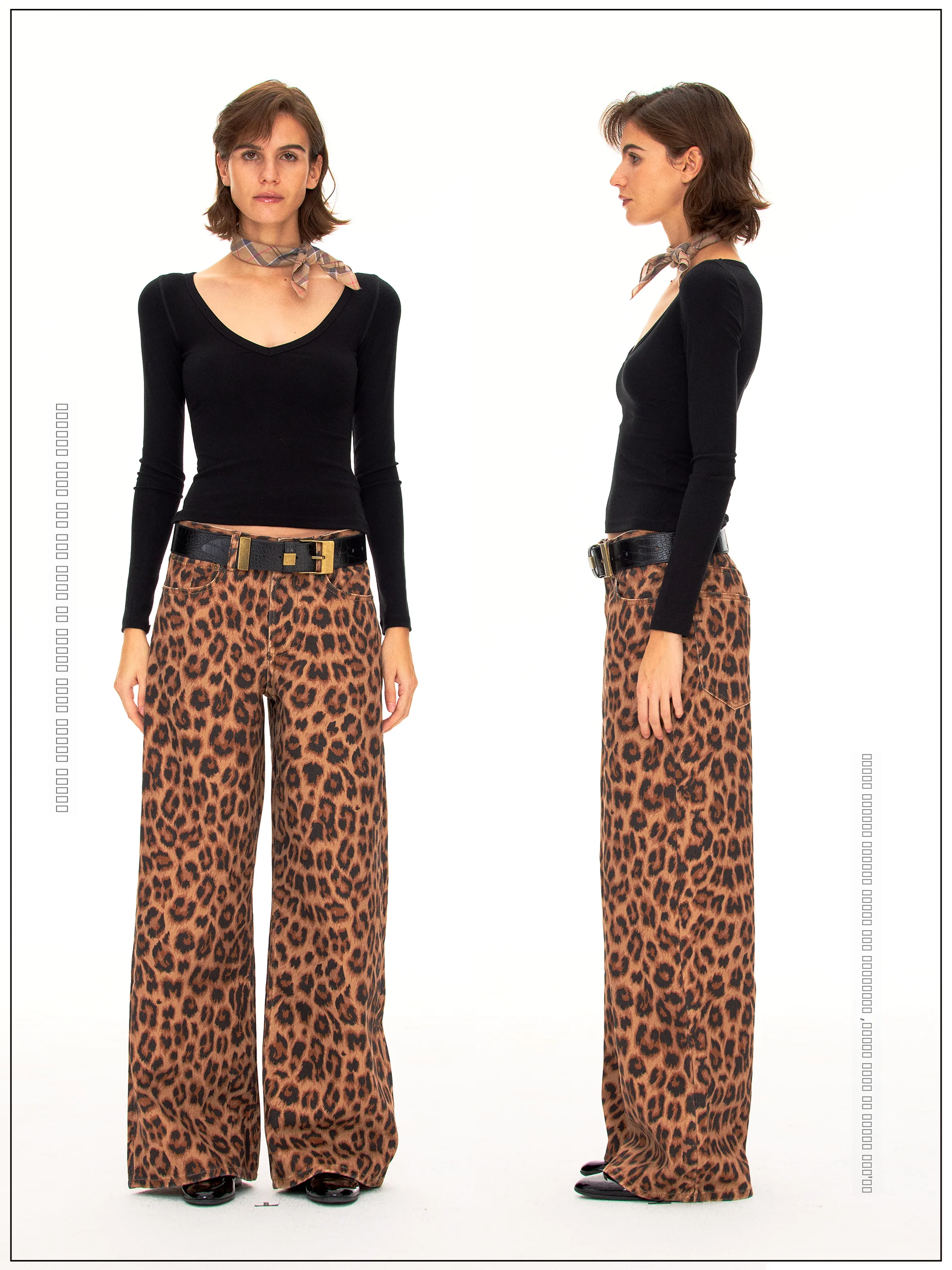 

Джинсы Sari Adventure с леопардовым принтом, женские, прямого кроя, из эластичного хлопка, с высокой талией, деним, модель Fax Copy Expr