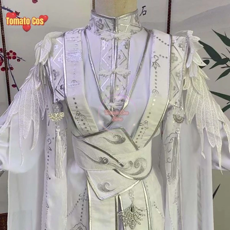 XieLian Custom Oversize Women&Men Cat Master Male Carnival Cosplay Costume White Outfit Chinese Hanfu Dress For Women TGCF