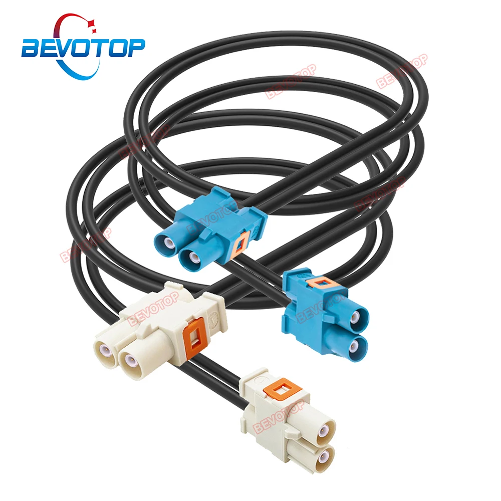1PCS Twin Fakra B / Z Male to Male Plug Connector Dual Fakra RG174 RF Coaxial Cable Antenna Extension Jumper Pigtail