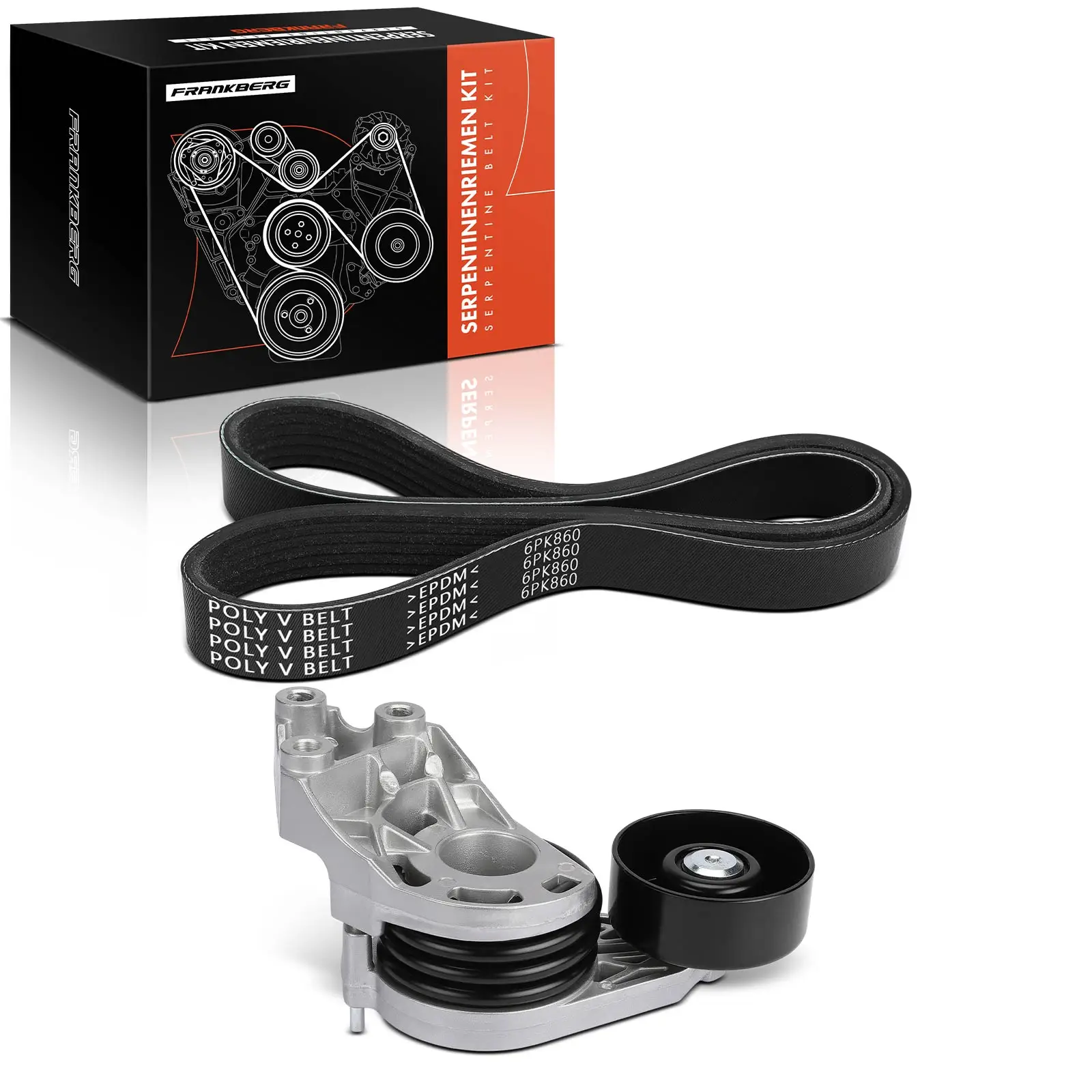 Frankberg 1x Wedge Fold Belt Set voor VW Lupo Polo Seat Cordoba Ibiza Skoda Fabia I Praktik 7884-21521 K026PK860