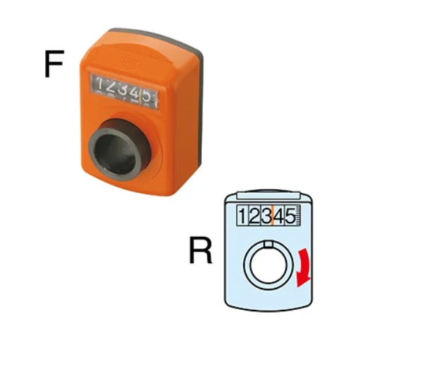 Type 09 model 0916 5 digitals Plastic merchanical Position indicator Counter