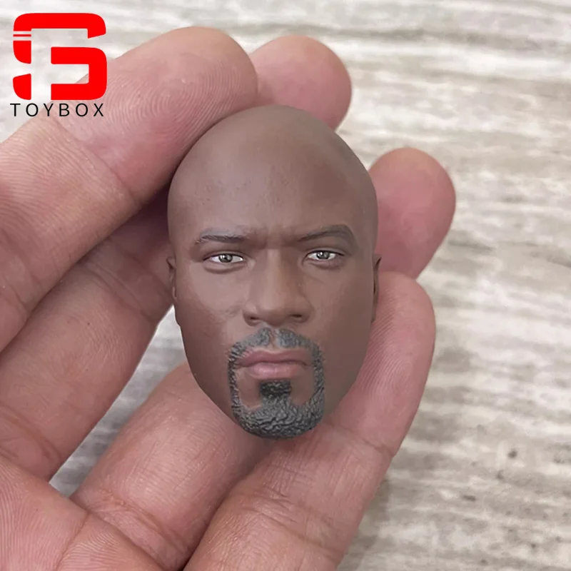 1/6 스케일 Mike Colter 헤드 스컬프 PVC 헤드 조각 모델 맞는 12 인치 남성 군인 액션 피규어 바디 인형