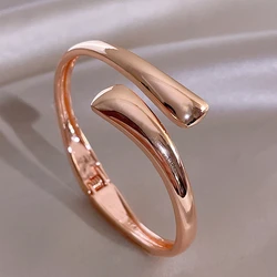 2024 New Design Gold Color Open Bracelets & Bangles for Woman Fashion Charm Alloy Metal Cuff Bracelet Party Jewelry Accessories