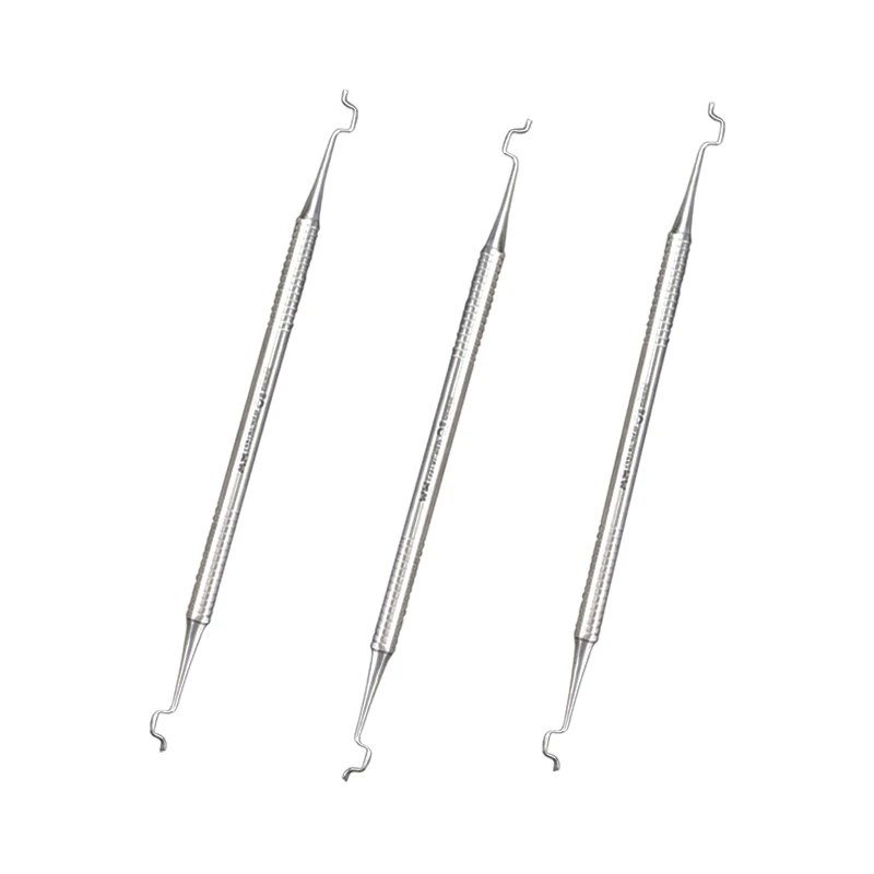 Ferramentas ortodônticas para dentaduras, anel de ligadura de ponta dupla ar, colocador de anel de borracha, moldagem de garra de ligadura de anel de dente dividido