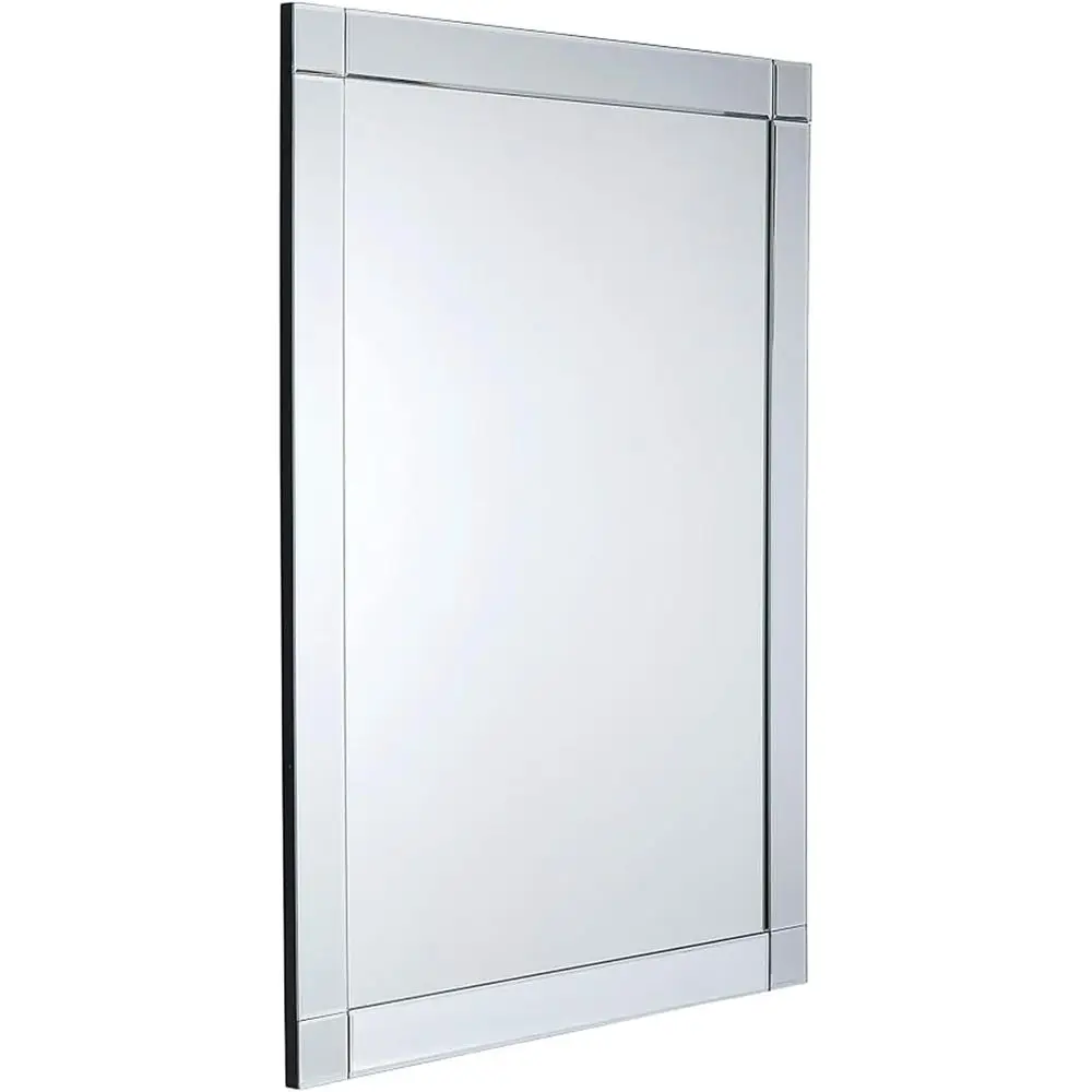

Recular 30x40 inch Silver ed Vanity Mirror | Beveled Edge Squared e Vanity Wall Mirror | Classy Decorative Bathroom Mirror Vanit