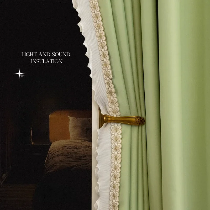

Blackout Curtains for Bedroom Living Room High-shading New Modern Simple Light Luxury French Sunshading Cloth