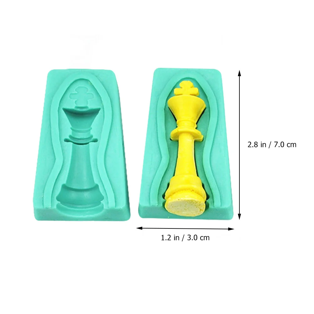 12 Pcs Chess Mold Cake Molds for Baking 3D Chocolate Fondant Mould Biscuit Silicone