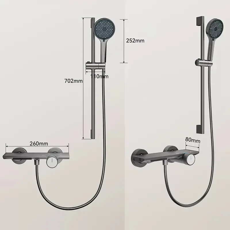 Shower Faucet Set Head Rainfall Bathtub Tap Filter Bath Sink Faucets Height Adjust Mixer for Bathroom Crane Water Showers System
