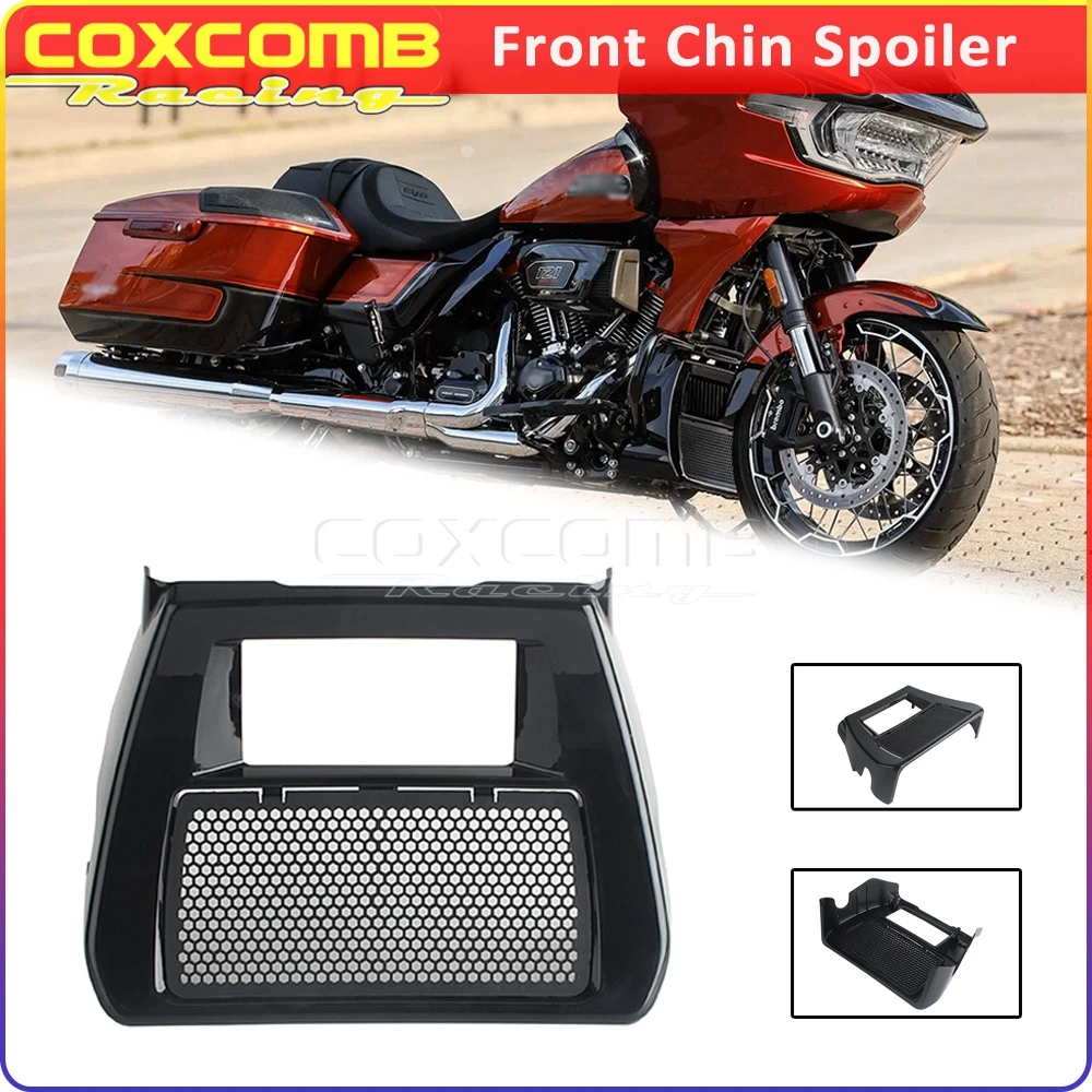 For Harley Touring CVO Road Glide FLTRXSE ST FLTRXSTSE Motorcycle Front Spoiler Chin Cover Radiator Fairing For Road Glide FLTRX