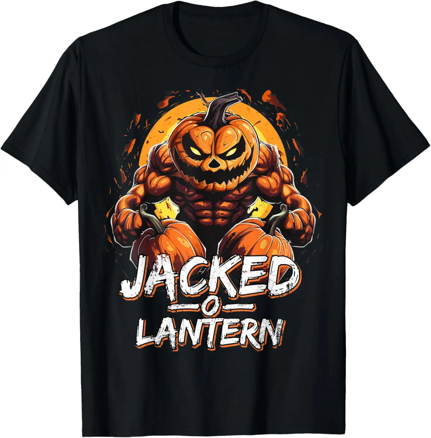 Funny Halloween Jacked O Lantern Costume Party Gym Men T-Shirt