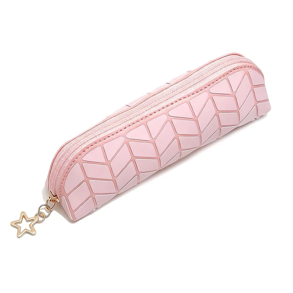 

Durable PU Leather Pen Pouch Mini Portable Pencil Case Multi-functional Stationery Storage Bag School Office