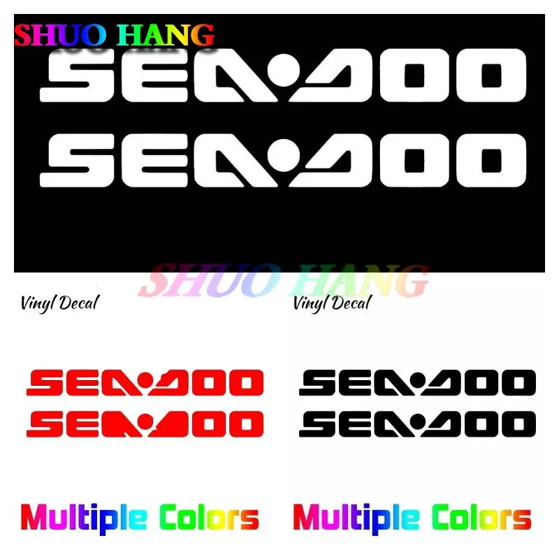 

Seadoo Sticker Logo Vinyl Pair (2 Stickers) Car Accessories Window Boot Racing Motorcycle Decal PVC