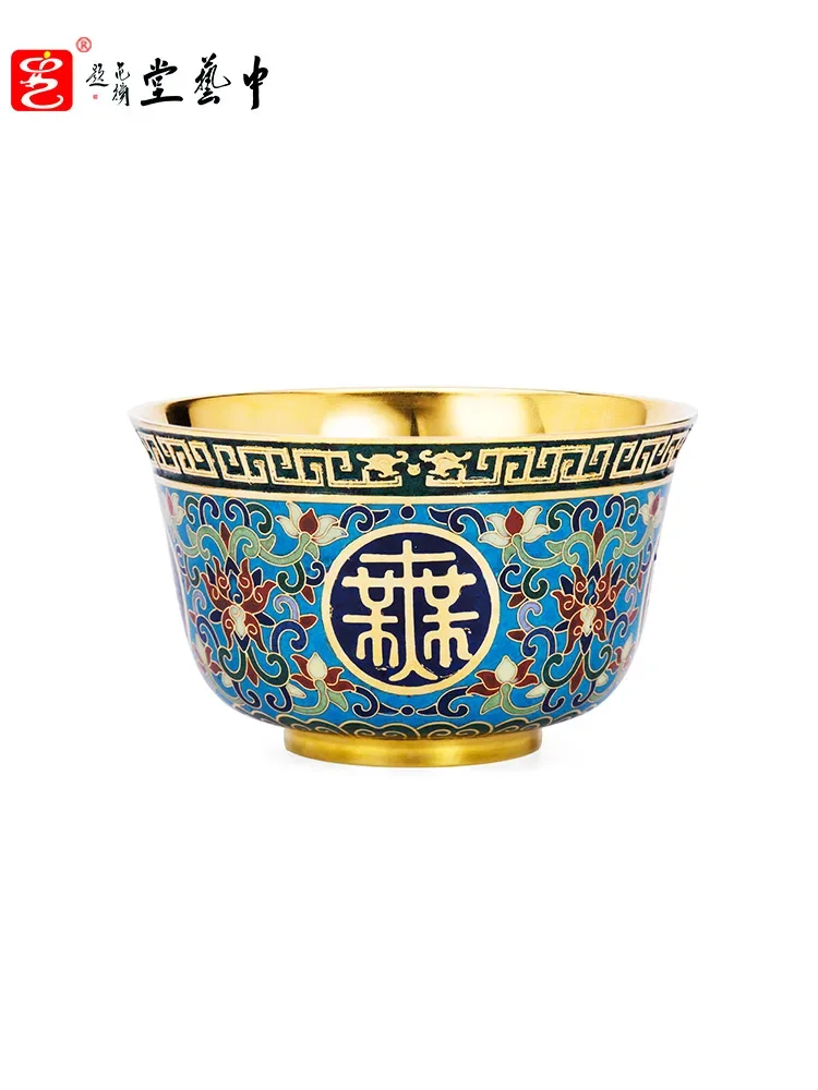 Cloisonne Longevity Bowl Birthday Gift Collection Cloisonne Enamel Ornaments