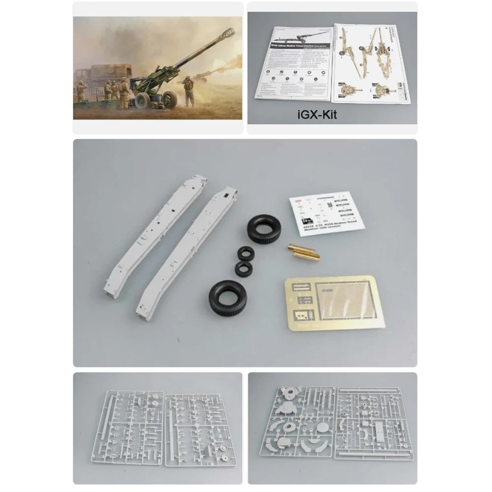 

Trumpeter 02319 1/35 Scale M198 US155mm Medium Towed Howitzer Late Military Handcraft Plastic Assembly Model Toy Building Kit
