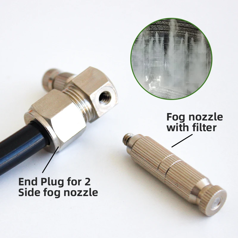 Metal Outdoor Sprayer Water Mist Fogger Nozzle for Garden Irrigation Agriculture