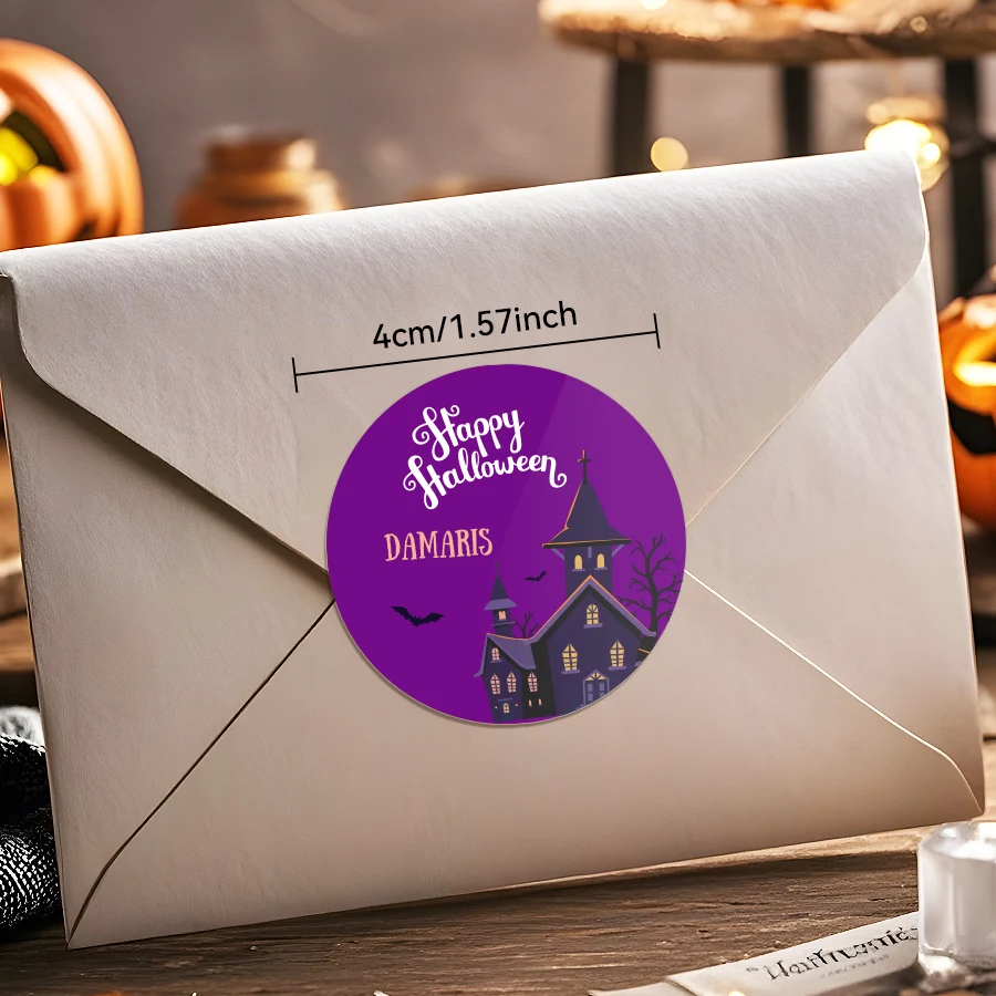 Custom Personalized Halloween Stickers For Kids' Lunch Boxes, School Bag,Journals, Pencil Case,Gift Box,Ghost Hunting Kits