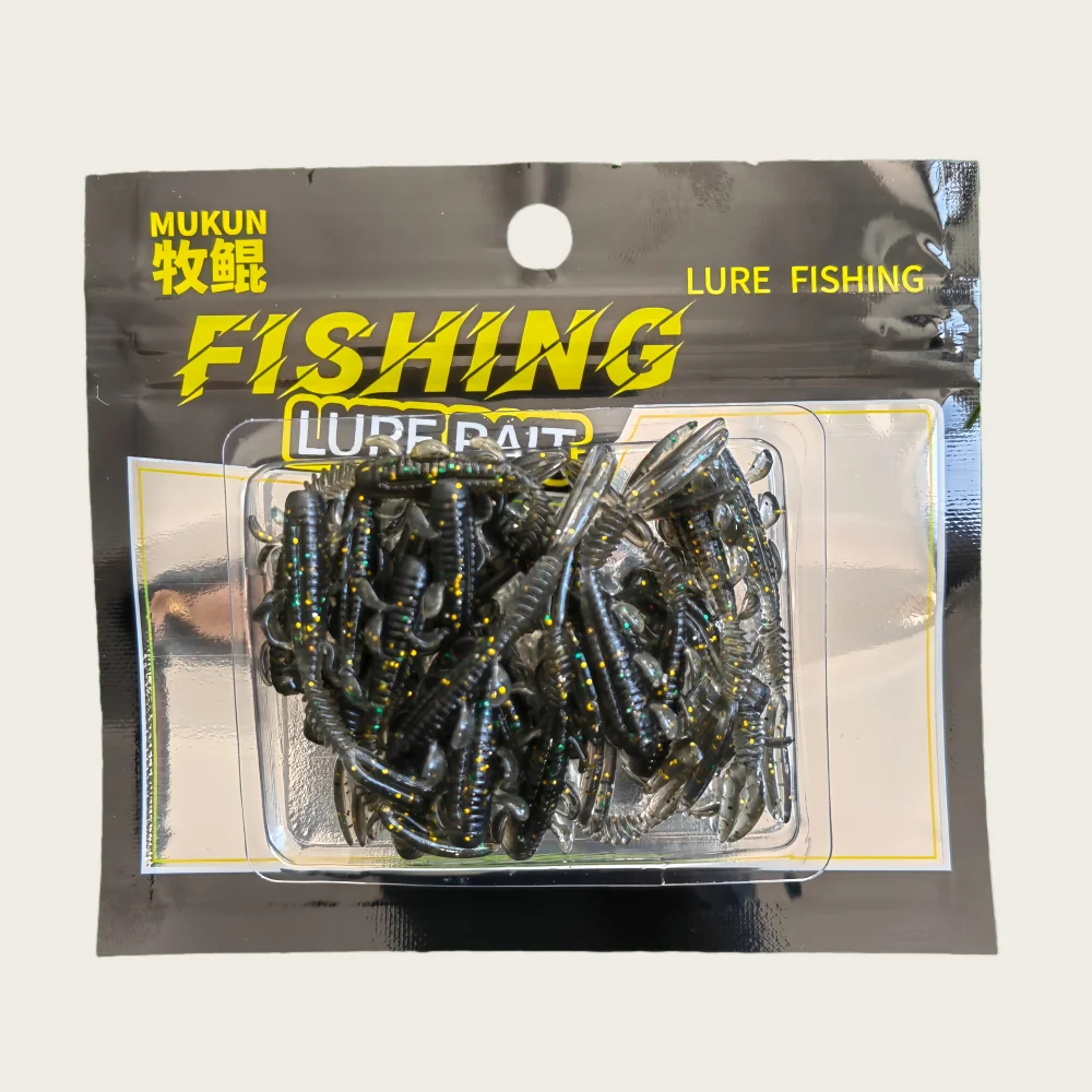 MUKUN 20 Stück TPE Mini Wurm Weiche Angelköder Jig Wobbler 0,45g/45mm Silikon Kunstköder für Barsch Karpfen Pesca Angelzubehör