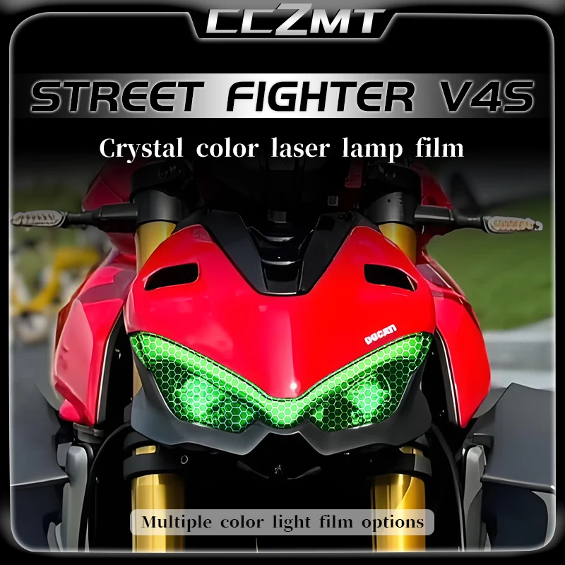 

For Ducati Streetfighter V4S STREET FIGHTER V4S 2024 Headlight film honeycomb laser transparent sticker film accessories