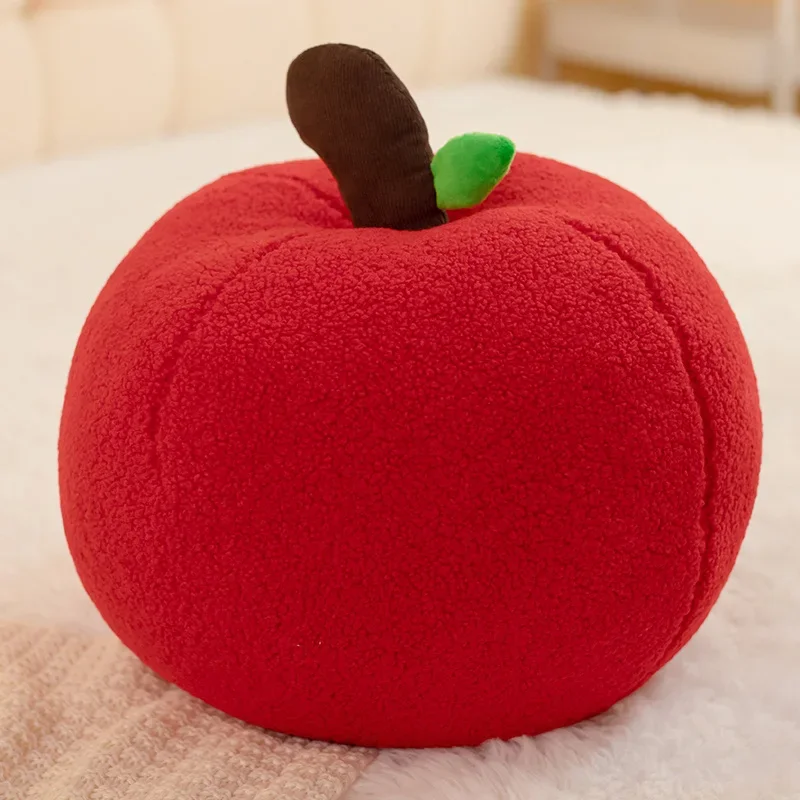 28/38cm Christmas Stuffed Soft Fruit Plush Toy Red Apple Pillow Sofa Cute Pillow Doll Stuffed Plush Plants Xmas Birthday Gift