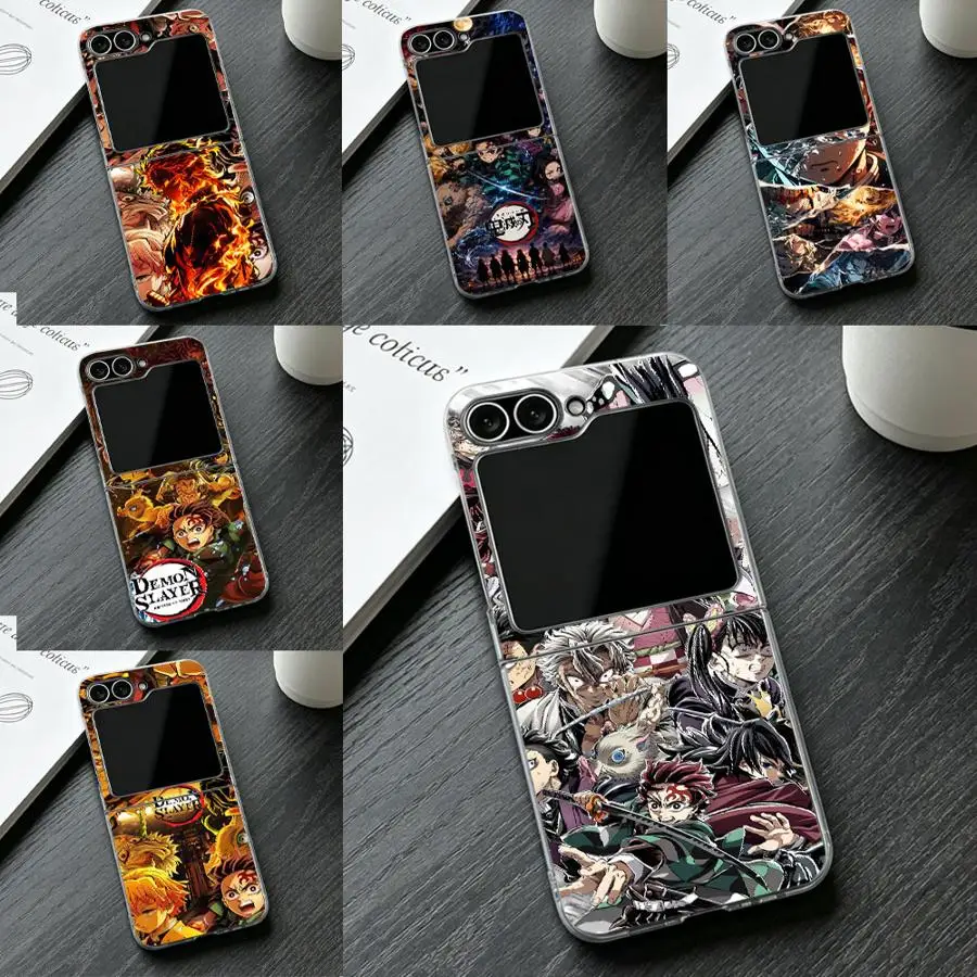 Transparent Soft Phone Cover Case for Samsung Galaxy Z Flip 7 Z Flip 6 5 4 3 ZFlip3 ZFlip5 ZFlip7 FE ZFlip6 ZFlip4 D-emons