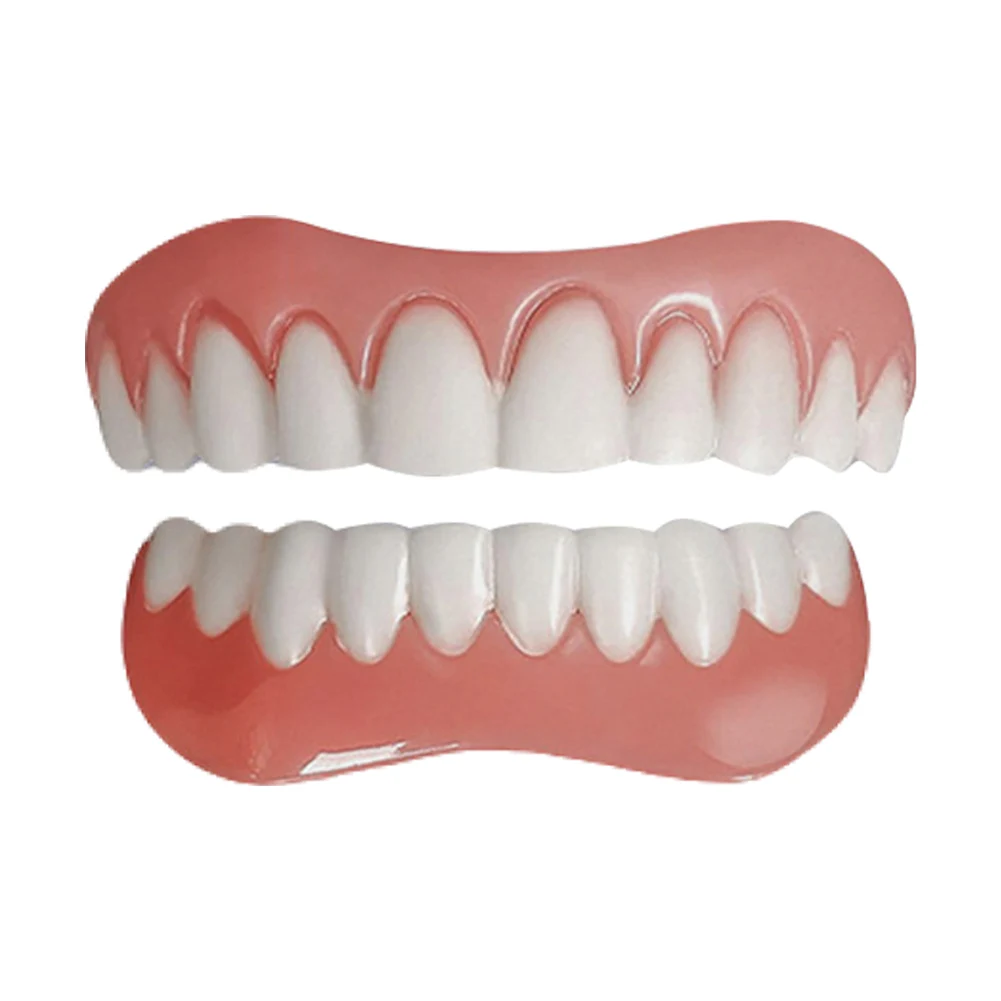 

Silicone Reline Denture Set Denture Silicone Liners High Elasticity Soft Denture Kit Teeth Upper and Lower Set for Men and Women