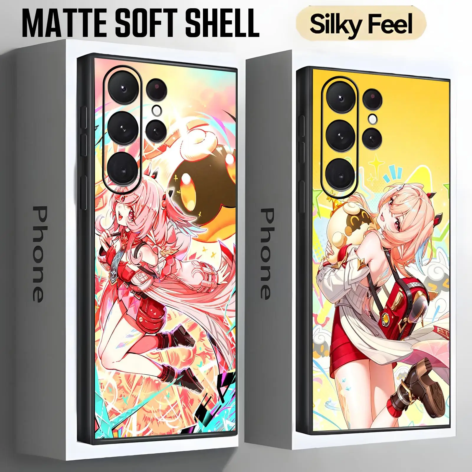 

genshin impact Linnea Phone Case For Samsung S26 S25 S24 S23 S22 S21 S20 Ultra Note20 Soft black Shockproof Cover