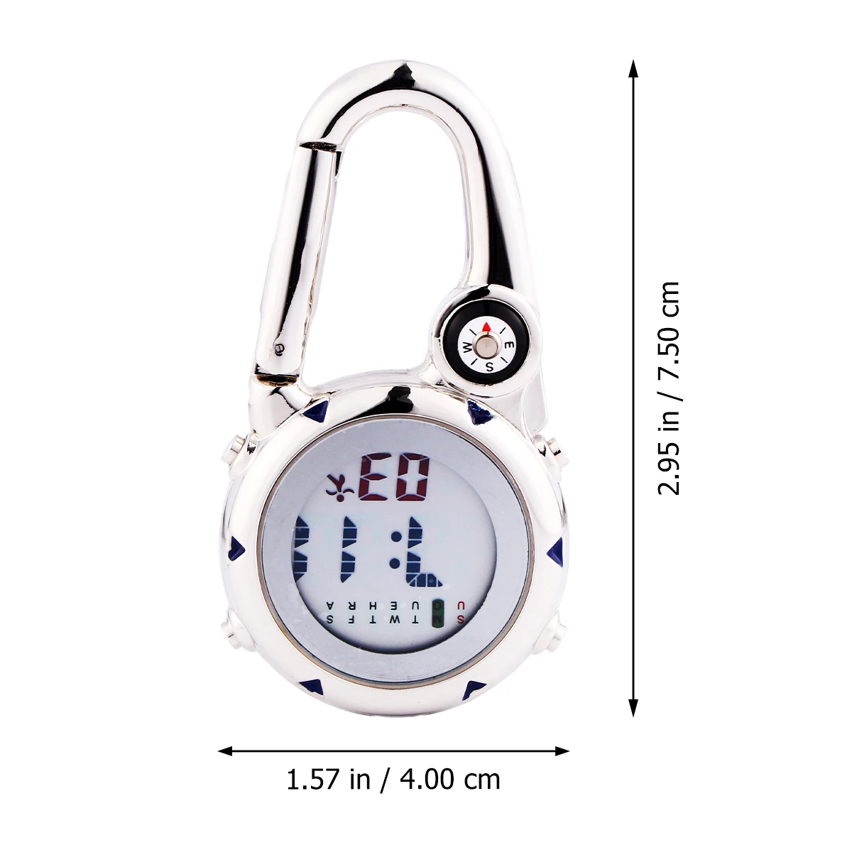 

Stainless Steel Hanging Watch Climbing Hook Blue Durable Waterproof Shockproof Night Glow Long Life Outdoor Pocket Watch