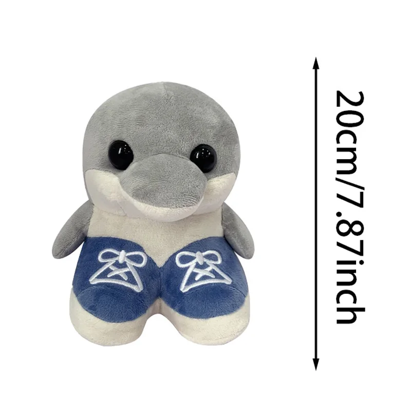 Cute Tralalero Tralala Pink Blue Dolphins Tung Tung Plush Toy Realistic Funny Exquisite Throw Pillow Ornament Gifts For Children