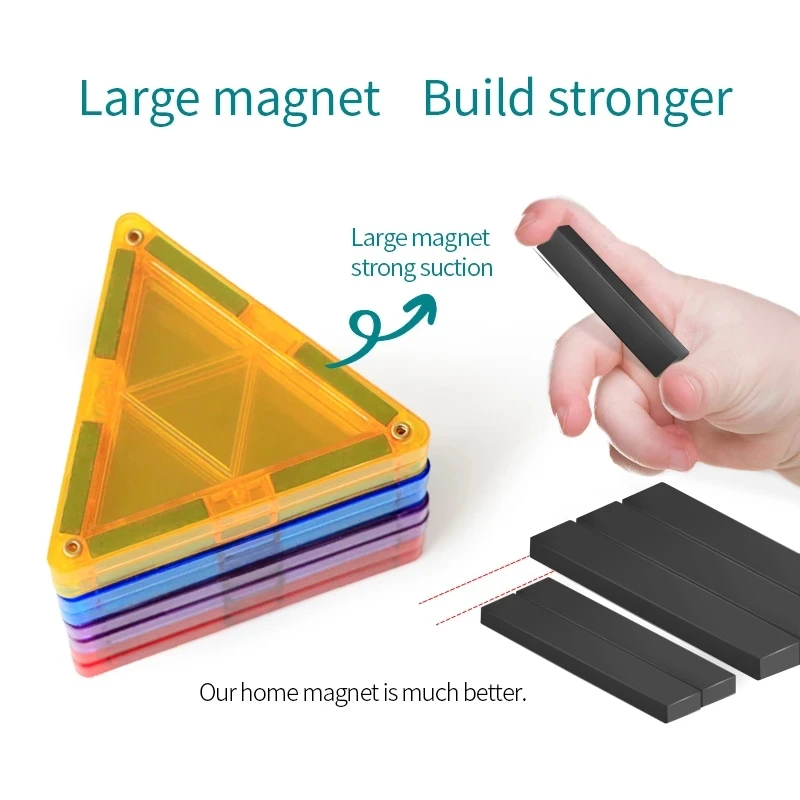 26 Stuks Groot Formaat Magnetische Tegels Kleurrijke Diy Educatieve Constructeur Magnetisch Speelgoed Kinderen Beste Geschenken Montessori Bouwstenen Set