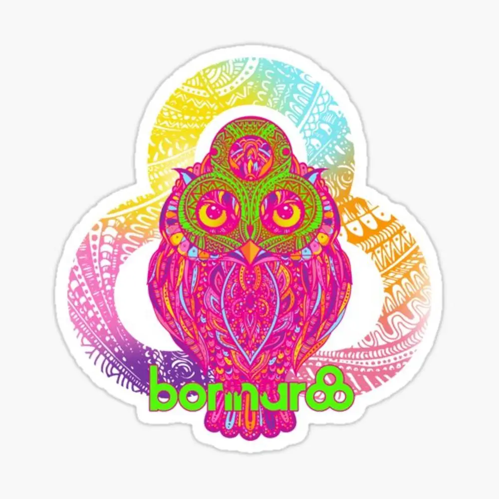 Naklejka Bonnaroo Owl naklejka na laptopa dekoracja do sypialni samochód urocza rysunki modna walizka publiczna