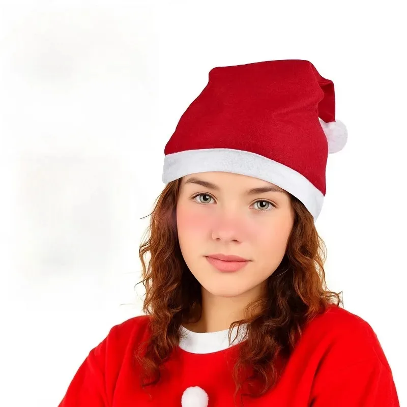 Weihnachtsmütze aus Vliesstoff für Weihnachten, Aktivitätszubehör, Weihnachtsmütze, Dekorationen für Erwachsene, Party, Kinder, Weihnachtsmützen, Weihnachtsmützen