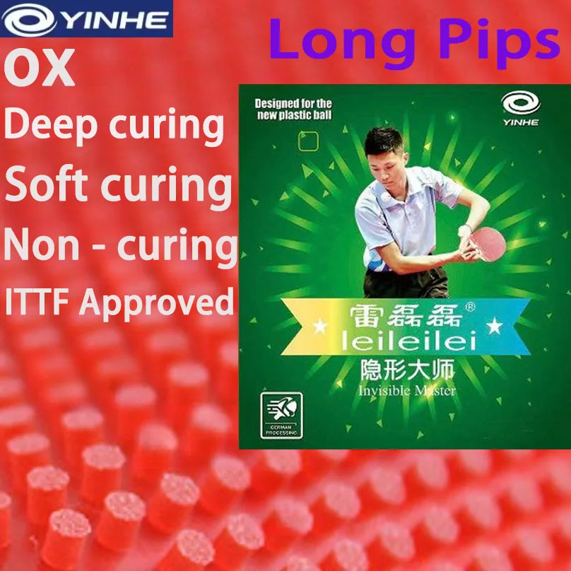

Yinhe Invisible Master Lei Leilei Table Tennis Rubber Long Pips Cured/uncured Ping-pong Rubber ITTF Approved for Competition