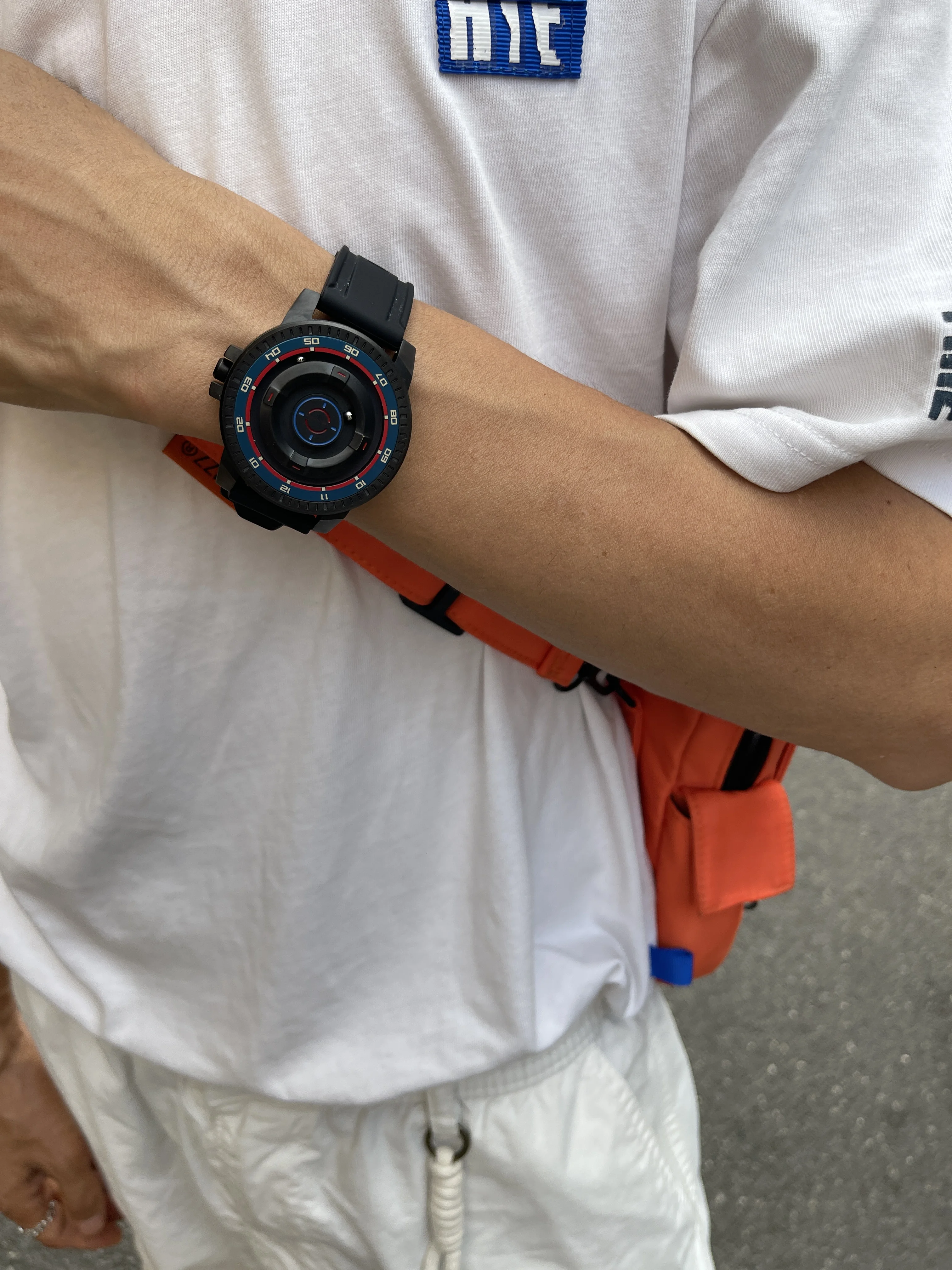 Daniel Gorman Magnetic Driven Waterproof Quartz Watch Fashion Friend Black Silicone Strap Copper Case Beads Pointers DG0221
