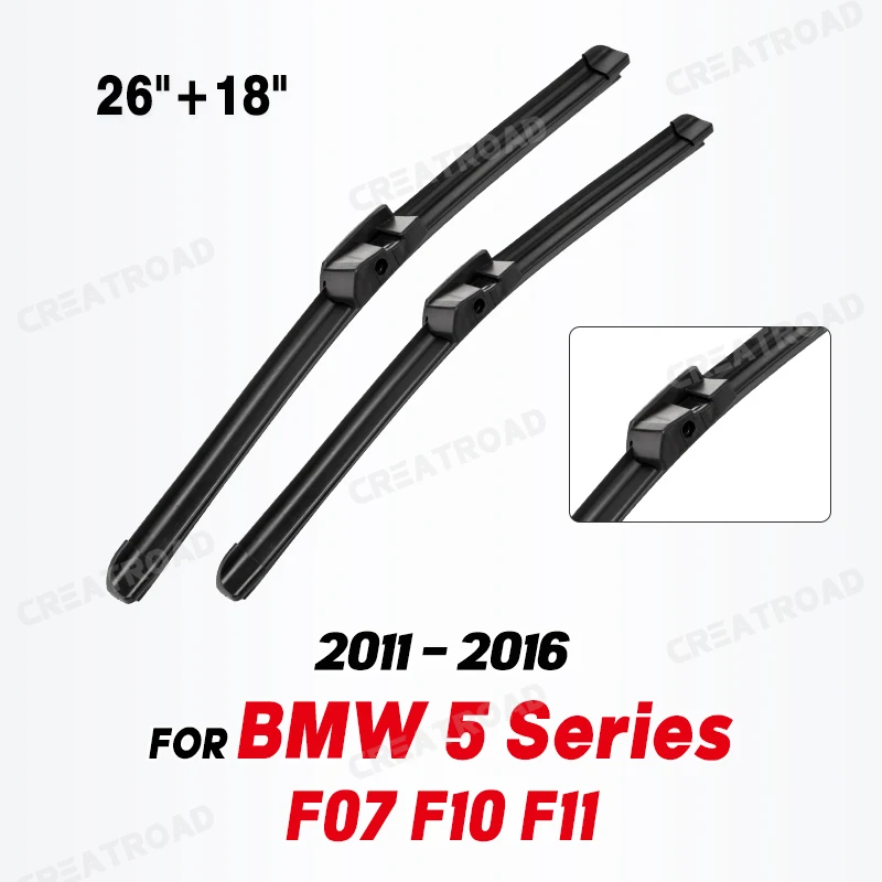 Wiper LHD Front Wiper Blades For BMW 5 Series F07 F10 F11 2011 - 2016 Windshield Windscreen Window Rain Brushes 26